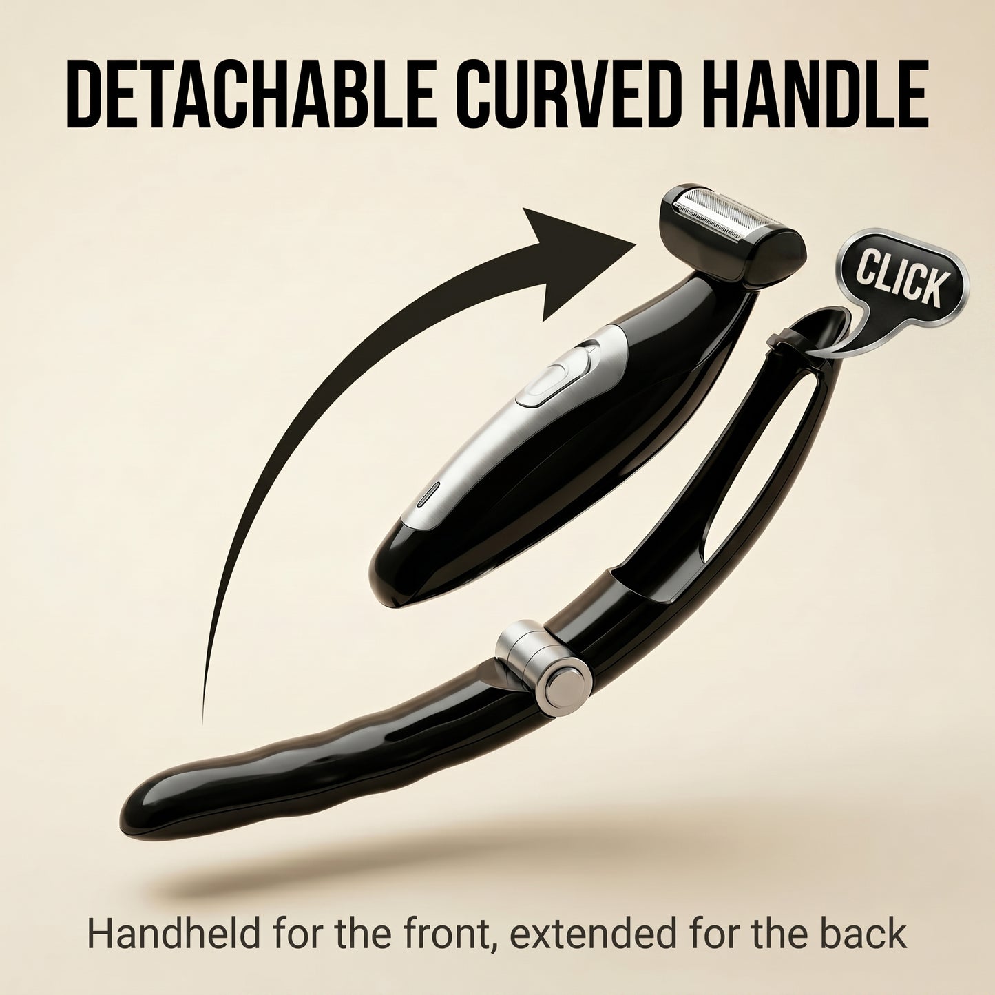 The Arc Back & Body Shaver – Curved Handle, Wet & Dry, Rechargeable